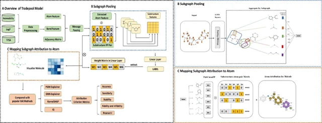TradePool workflow: subgraph pooling and atomic attribution mapping